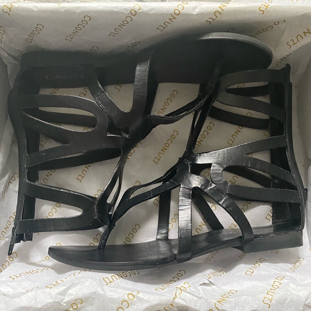 Black Gladiator sandals women’s size 5.